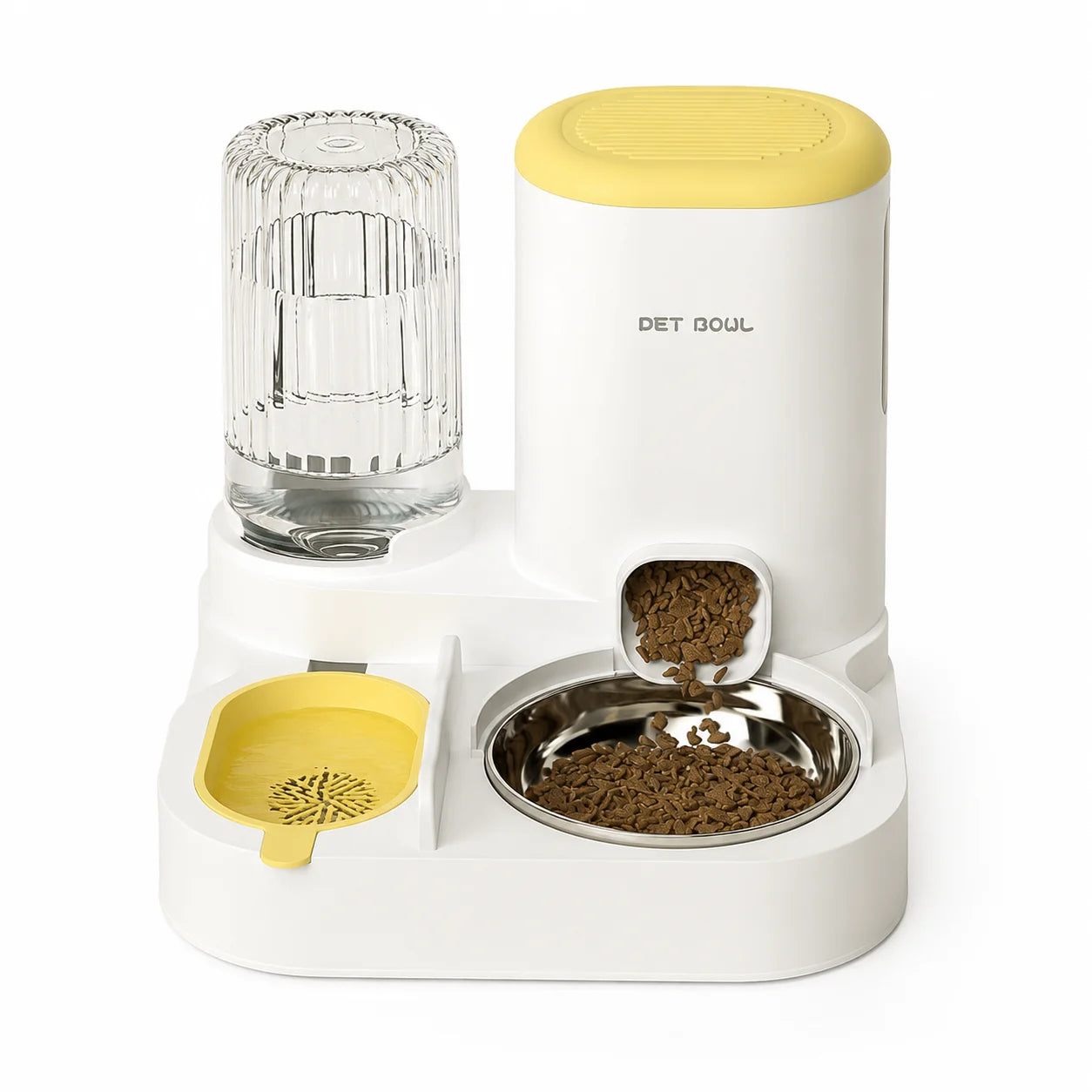 Automatic Pet Feeder And Water Dispenser 2 In 1 Food Bowl Station