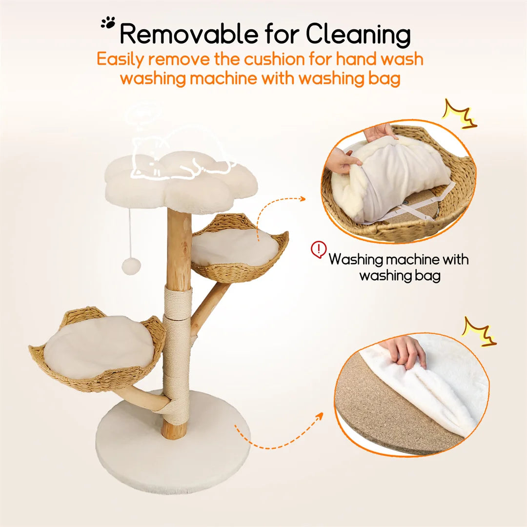 BINGOPAW Modern Cat Tree Climbing Furniture With Scratching Post