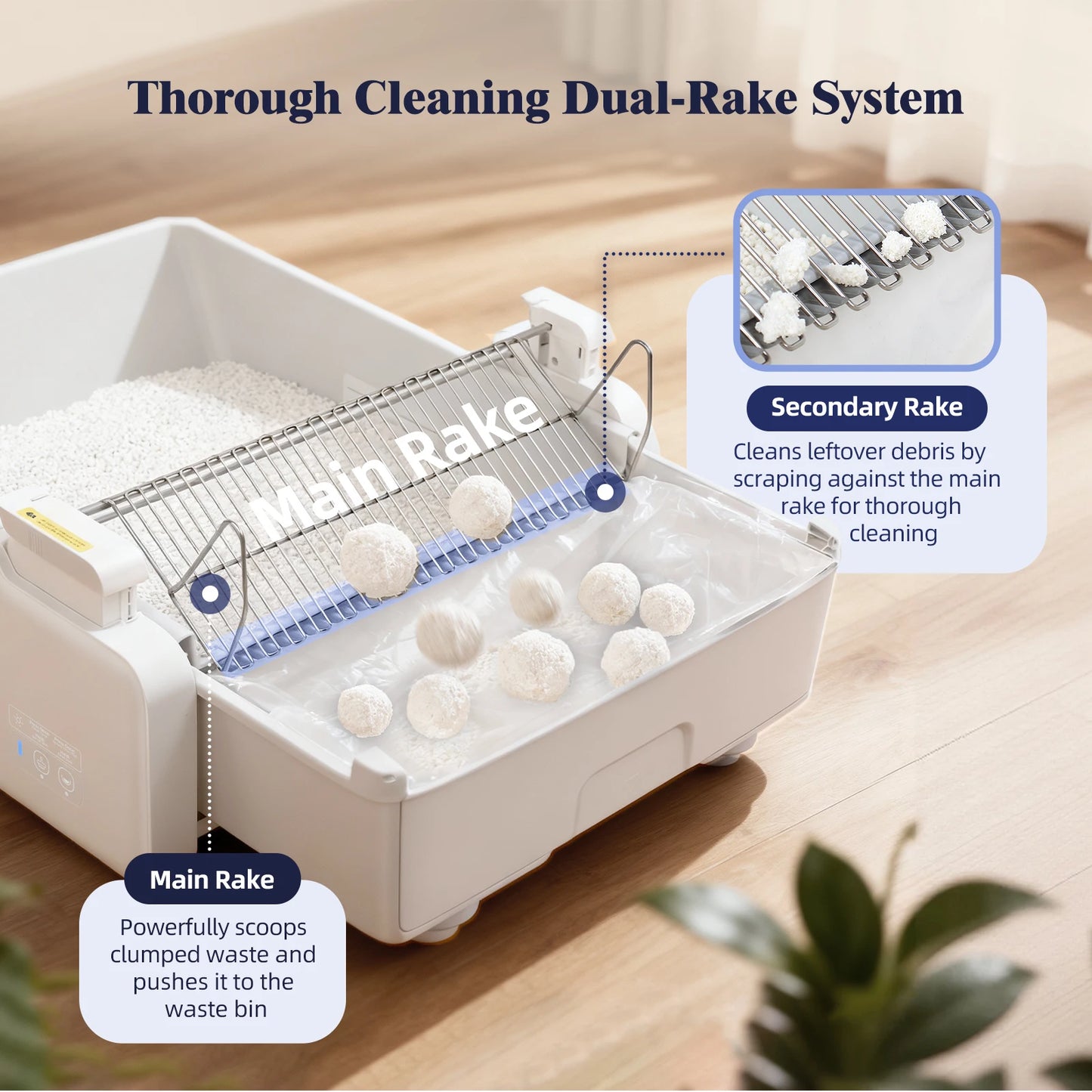 Fully Open Self Cleaning Cat Litter Box With App Control