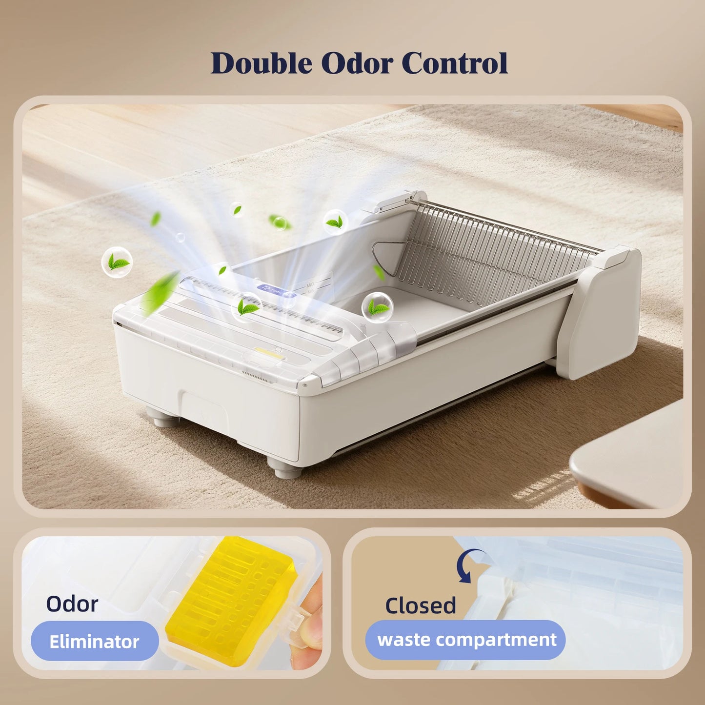 Fully Open Self Cleaning Cat Litter Box With App Control