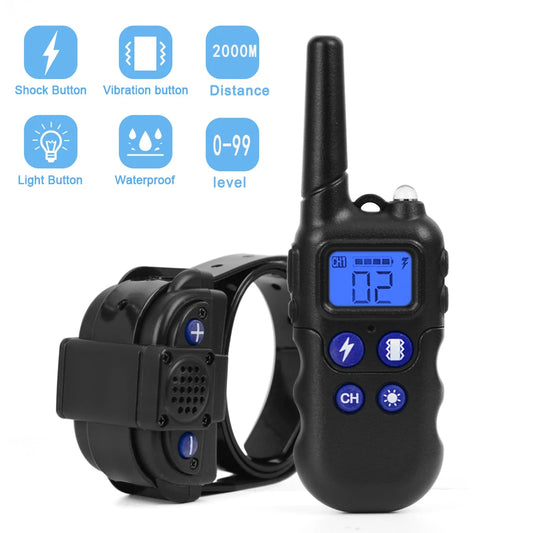 Wodondog 2km Dog Training Collar With Walkie Talkie Rechargeable Waterproof