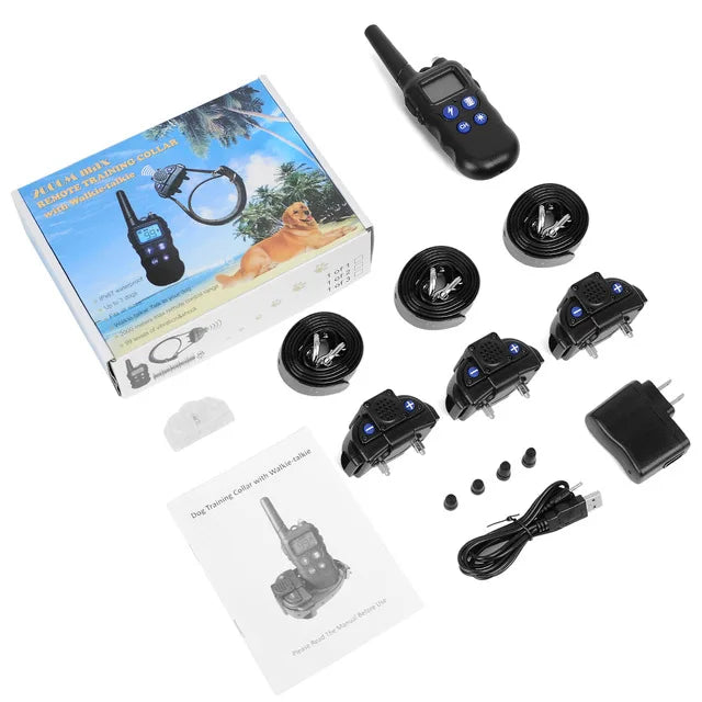 Wodondog 2km Dog Training Collar With Walkie Talkie Rechargeable Waterproof