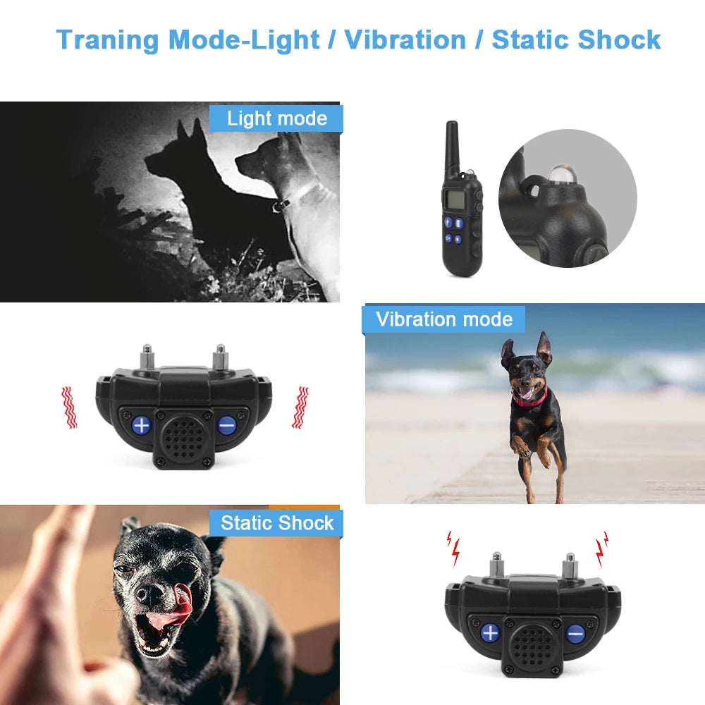 Wodondog 2km Dog Training Collar With Walkie Talkie Rechargeable Waterproof
