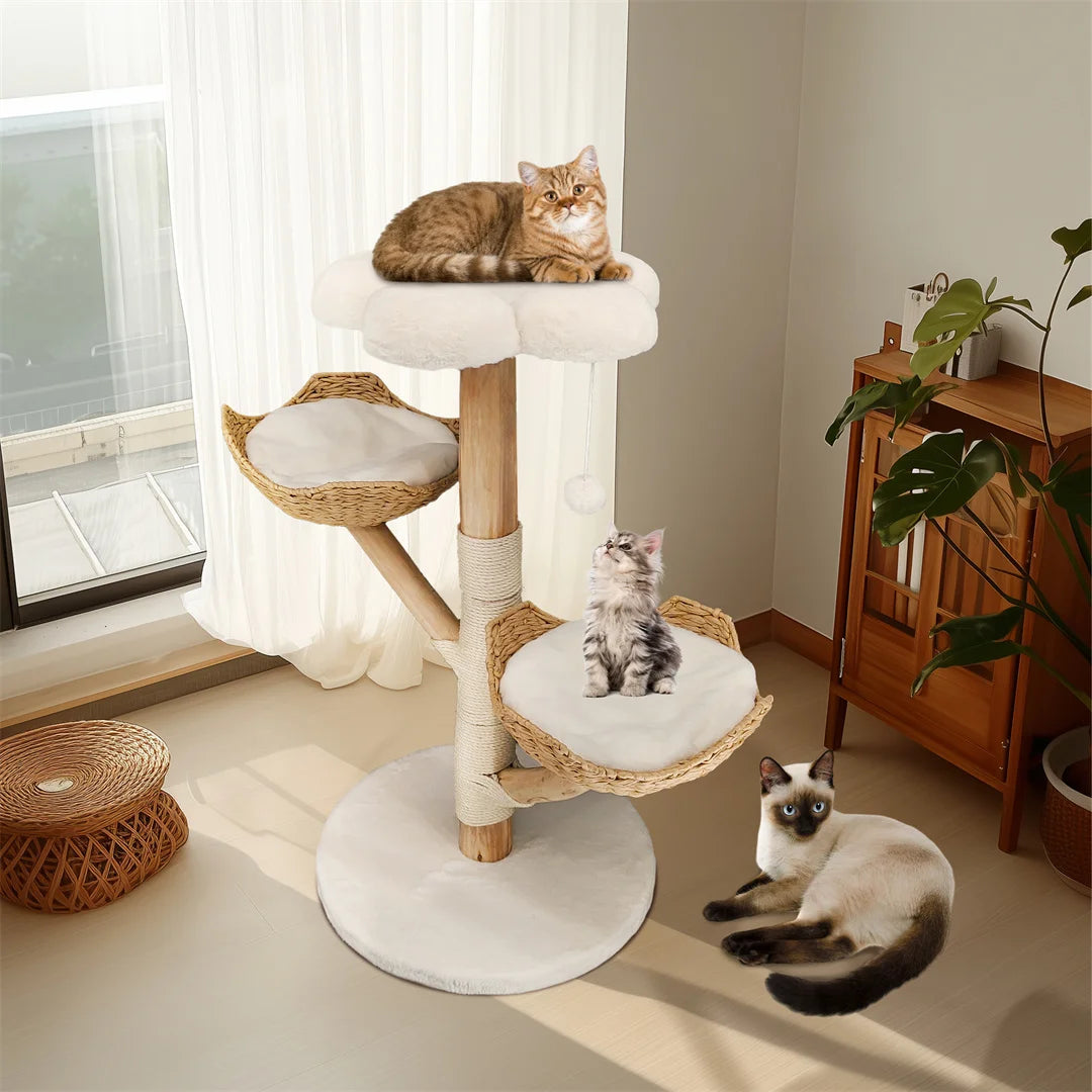 BINGOPAW Modern Cat Tree Climbing Furniture With Scratching Post