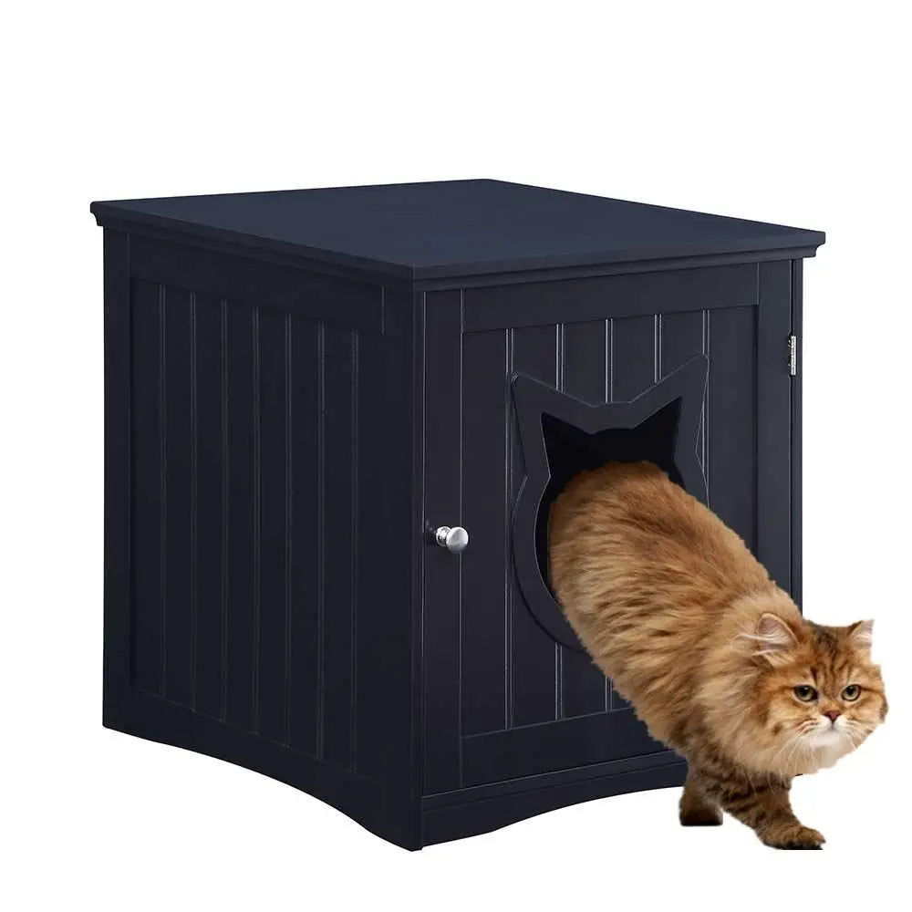 Litter Box End Table Enclosure for Indoor Pets and Cats