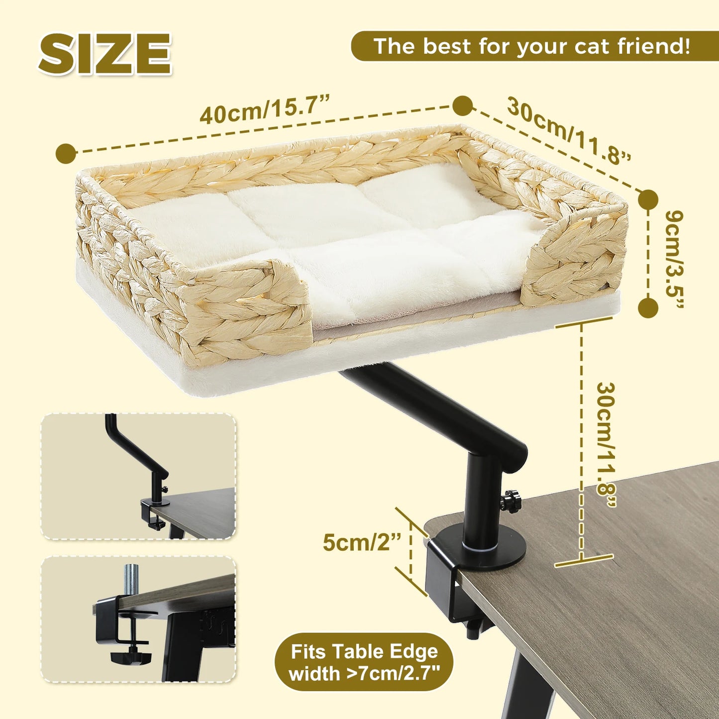 PAWZ Road Cat Desk Bed 360 Rotating Indoor Hammock