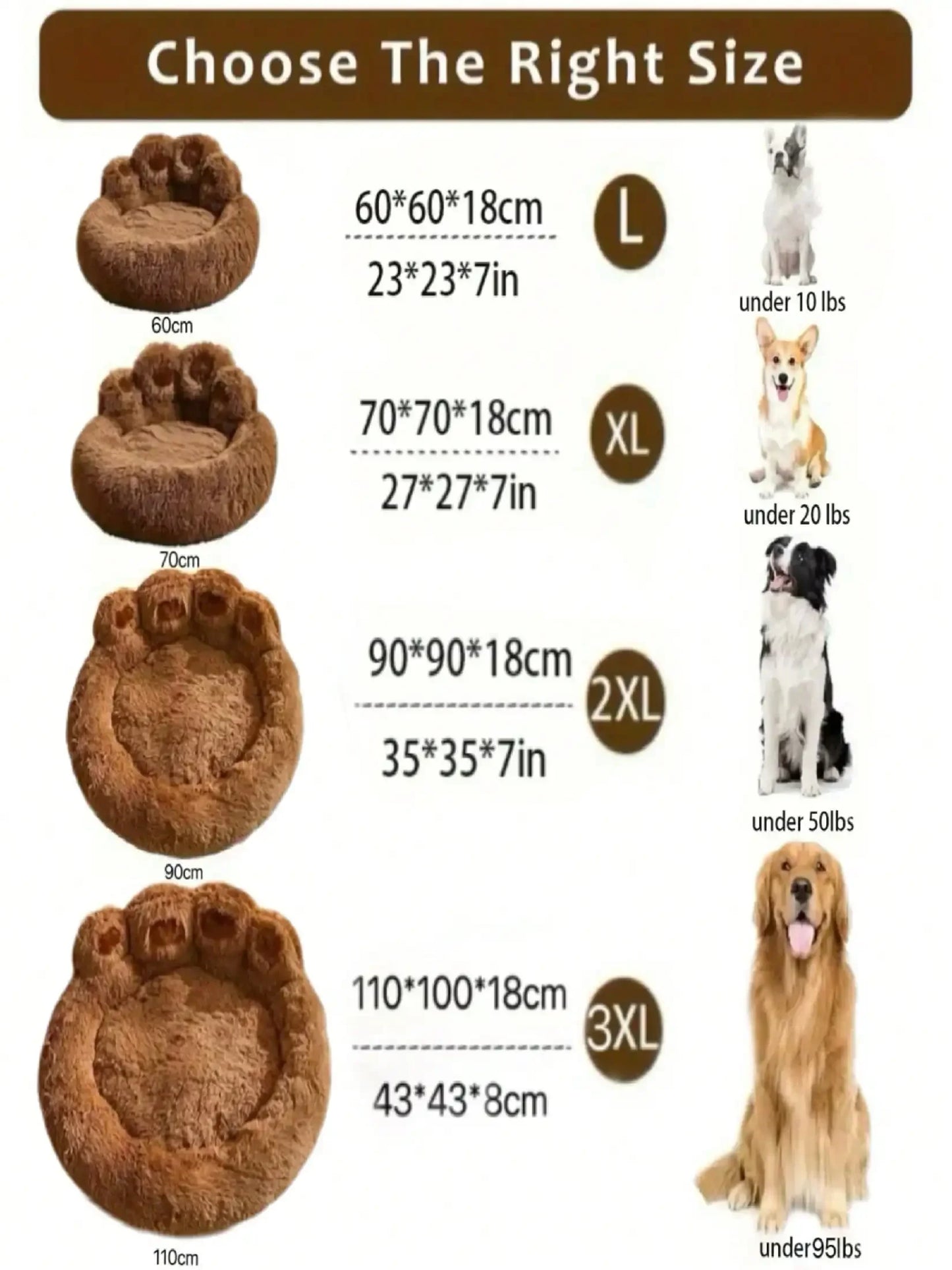 Bear Paw Plush Pet Mat Bed With Non Slip Base For Cats