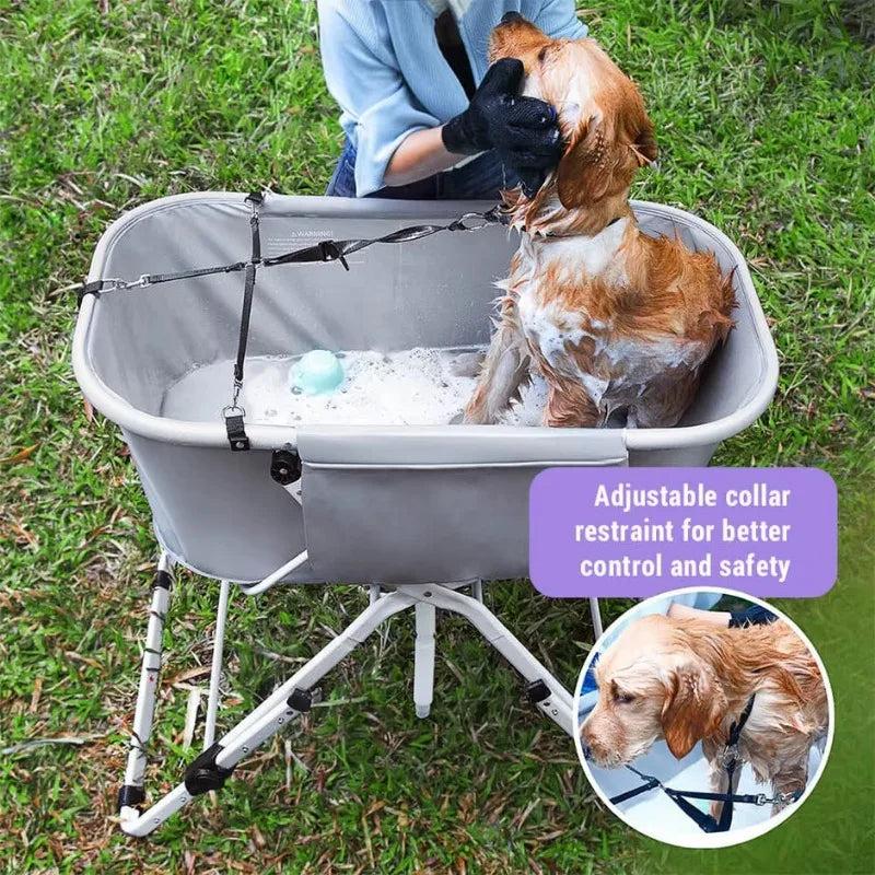 NONE Elevated Dog Bath Tubs Foldable Bathing Station For Pets