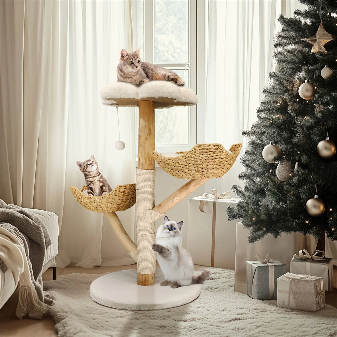 BINGOPAW Modern Cat Tree Climbing Furniture With Scratching Post