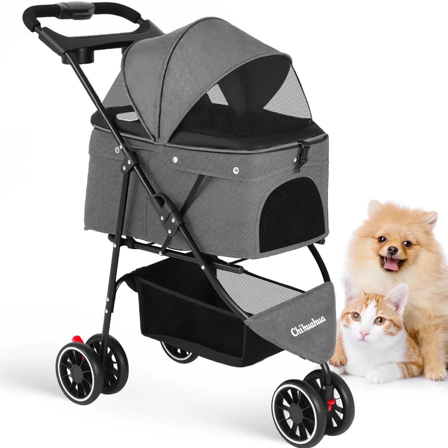 Chihuahua Pet Stroller Portable Foldable Dog Cat Carrier Travel