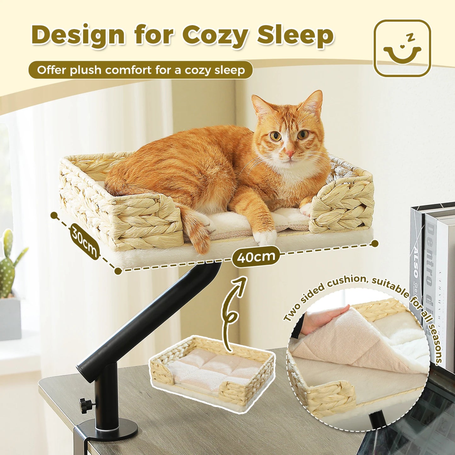 PAWZ Road Cat Desk Bed 360 Rotating Indoor Hammock