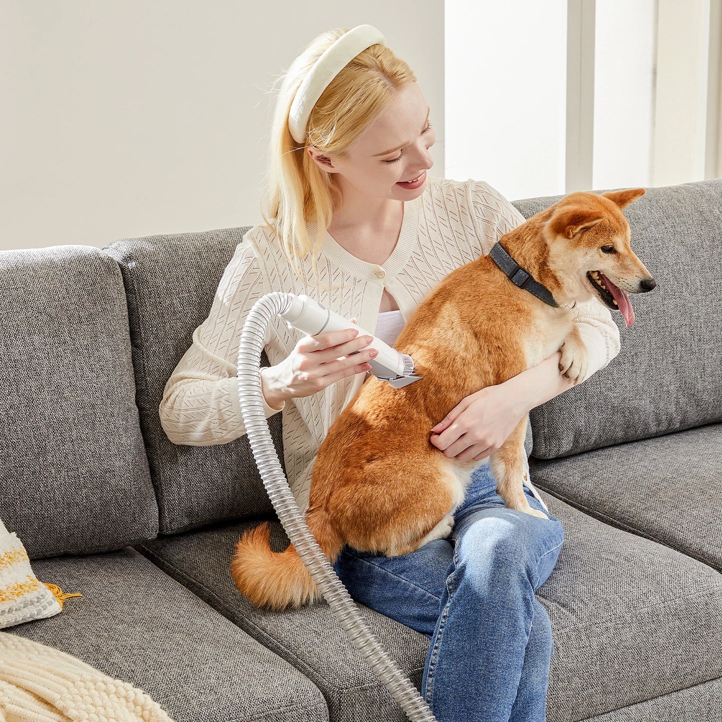 JHK 2.5L Pet Grooming Vacuum Kit 3 Suction Modes Clippers