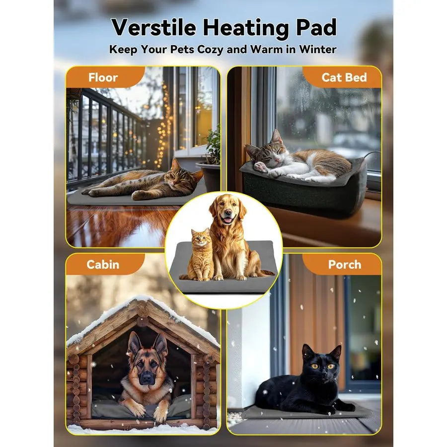 Pet Heating Pad For Dogs And Cats Waterproof Outdoor Bed