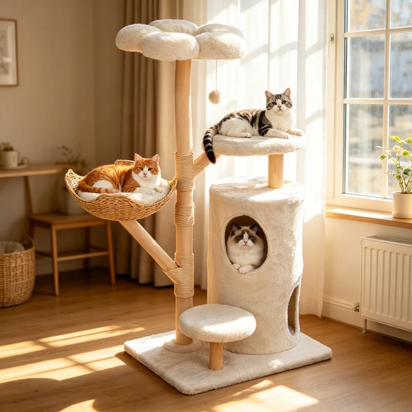 BINGOPAW Cat Tree Activity Tower for Indoor Pets Scratching Posts