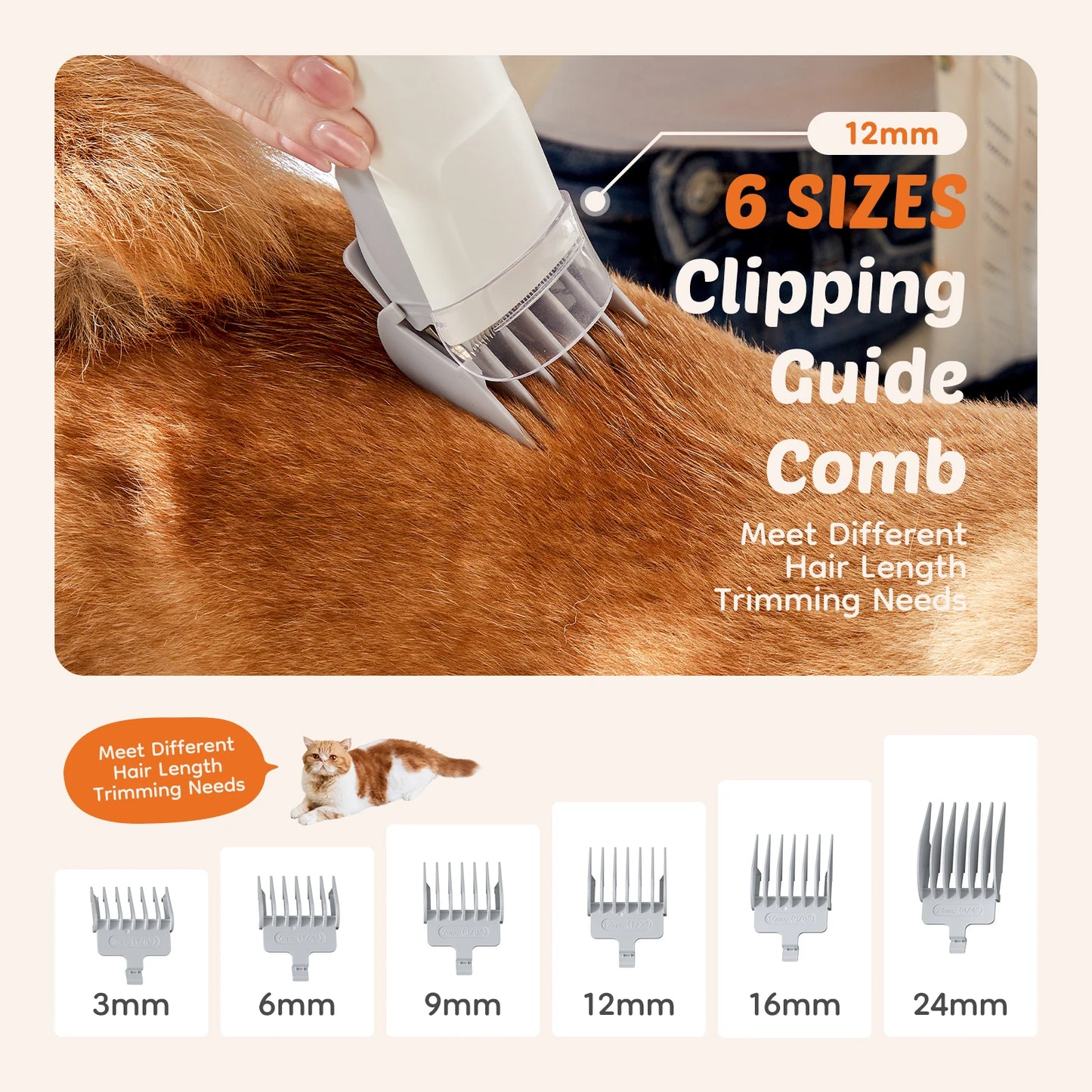 JHK 2.5L Pet Grooming Vacuum Kit 3 Suction Modes Clippers