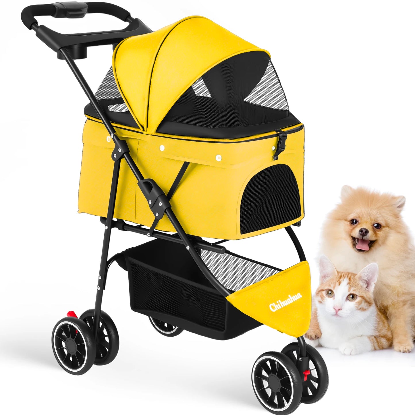 Chihuahua Pet Stroller Portable Foldable Dog Cat Carrier Travel