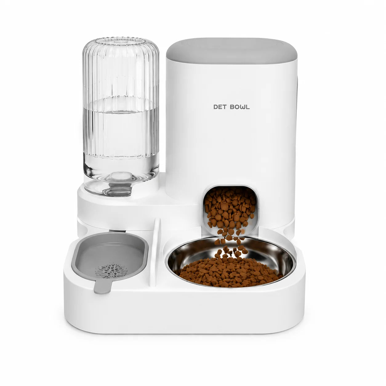 Automatic Pet Feeder And Water Dispenser 2 In 1 Food Bowl Station