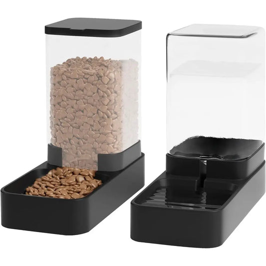 Automatic Cat Feeder And Water Dispenser Set For Cats And Small Medium Dogs
