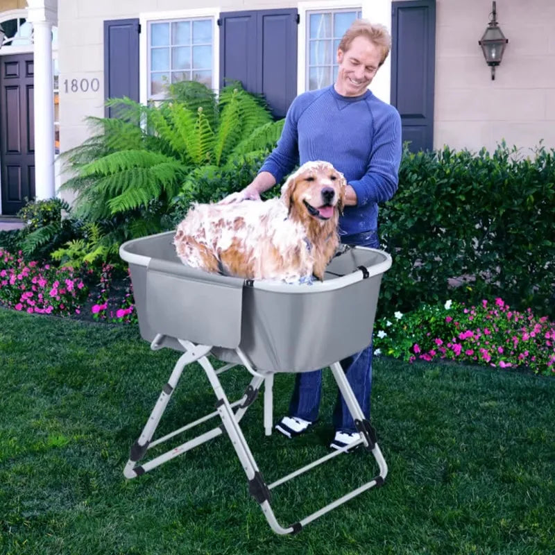 NONE Elevated Dog Bath Tubs Foldable Bathing Station For Pets