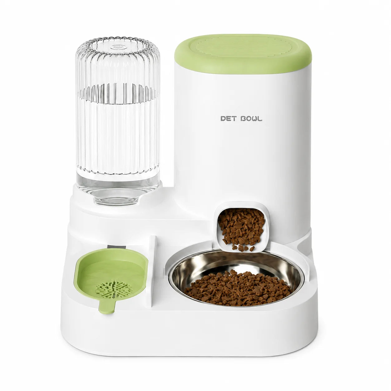 Automatic Pet Feeder And Water Dispenser 2 In 1 Food Bowl Station