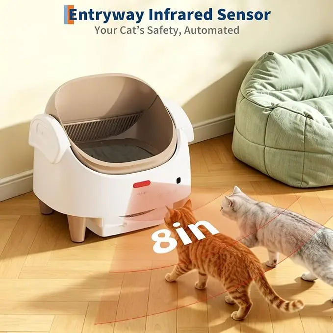 HiMISS Automatic Top Open Self Cleaning Cat Litter Box With App Control