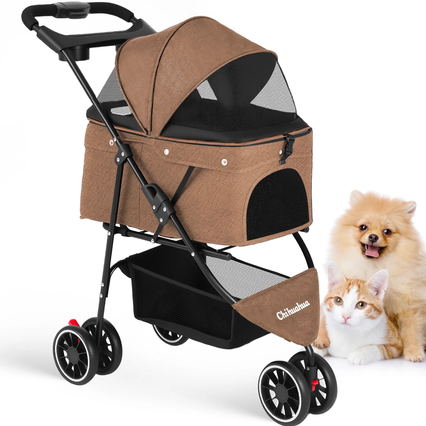 Chihuahua Pet Stroller Portable Foldable Dog Cat Carrier Travel