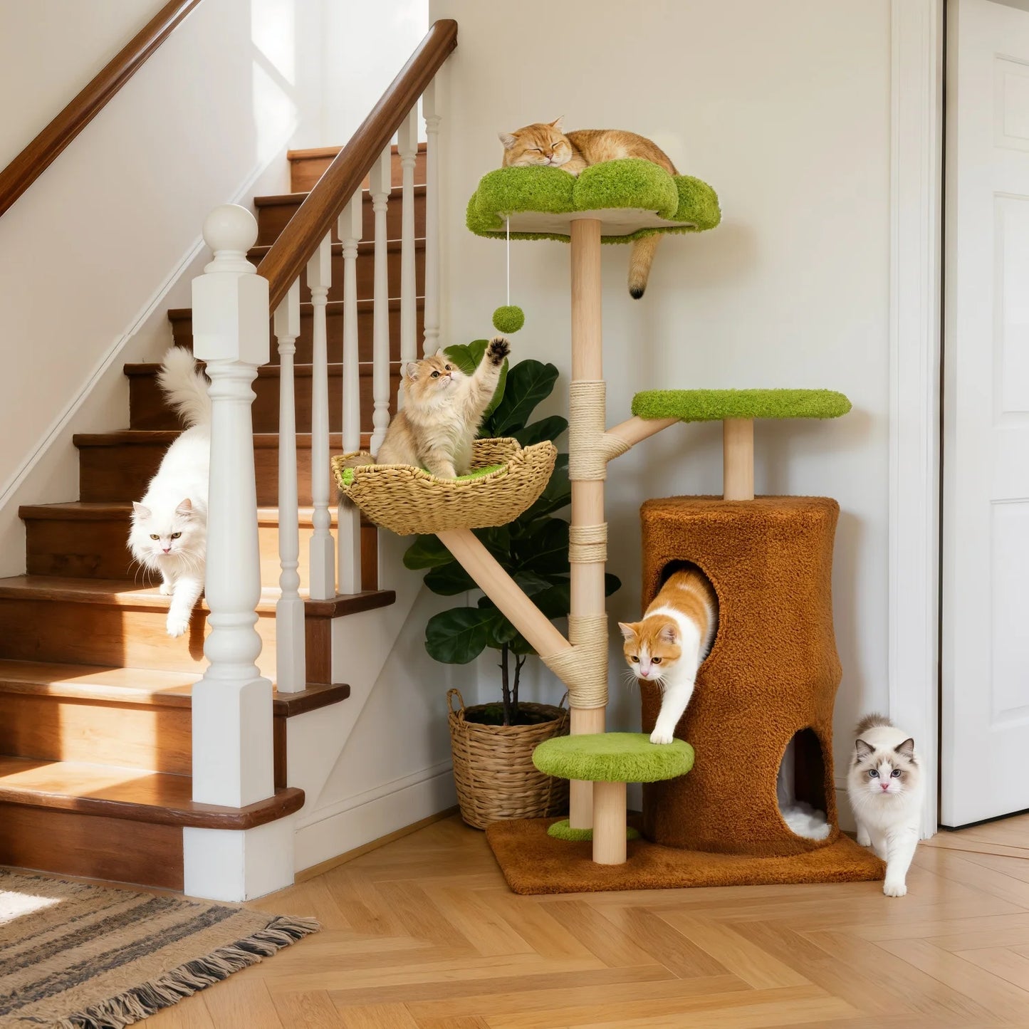 BINGOPAW Cat Tree Activity Tower for Indoor Pets Scratching Posts