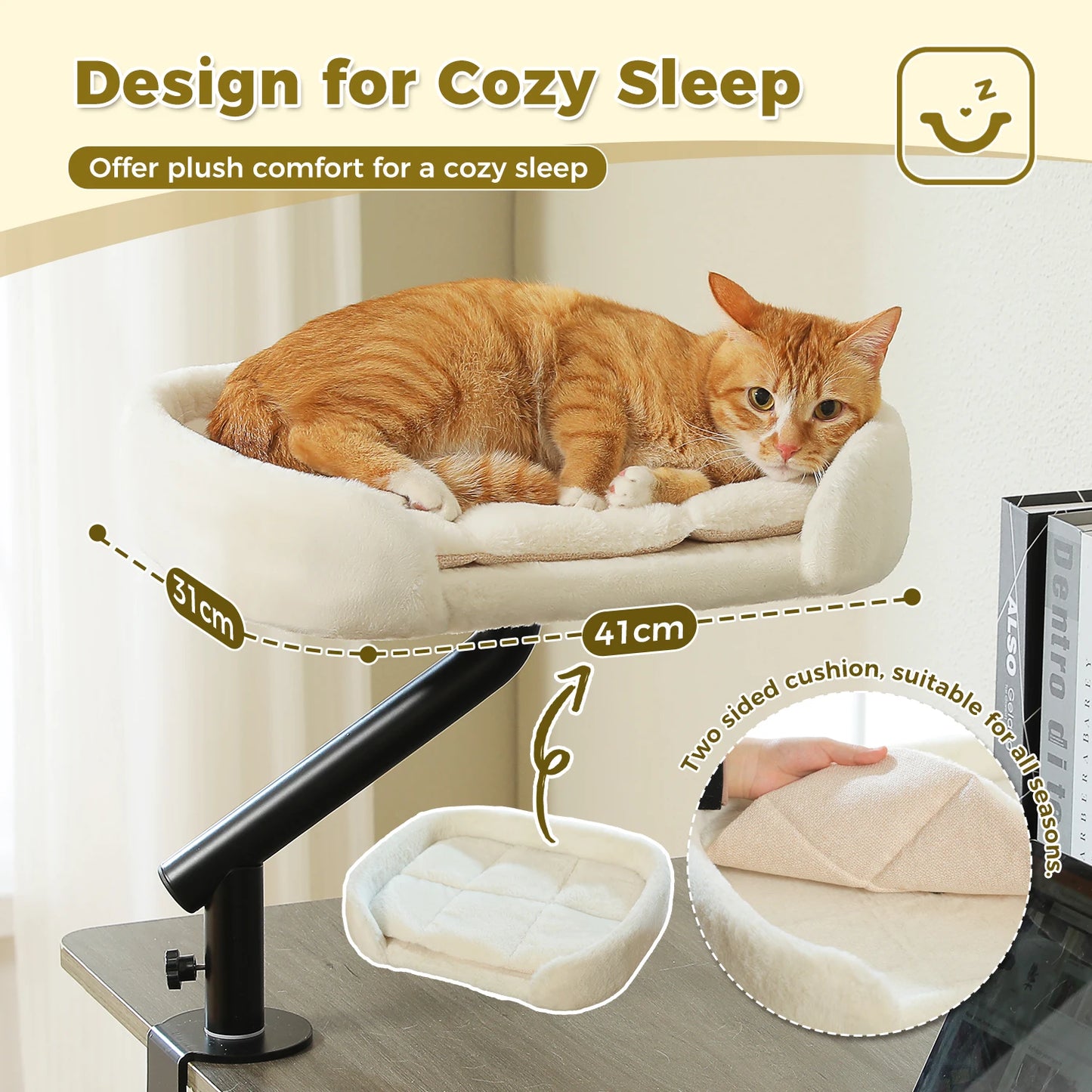 PAWZ Road Cat Desk Bed 360 Rotating Indoor Hammock