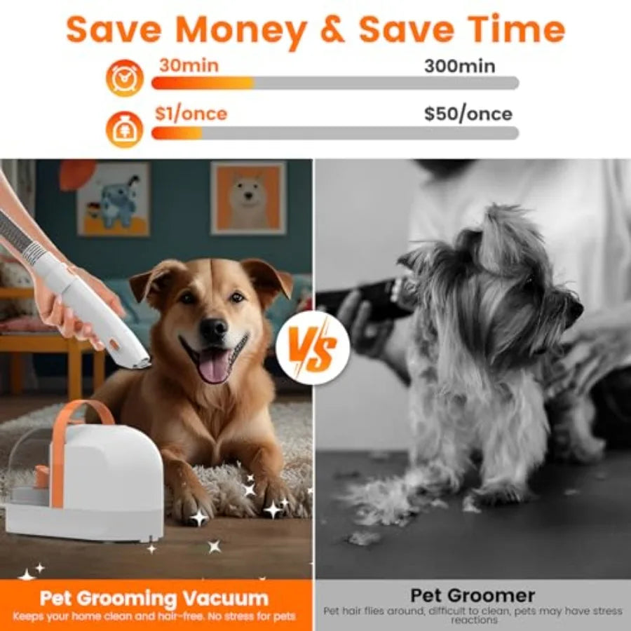 Dog Grooming Vacuum With Pet Clippers 12000Pa Power Low Noise