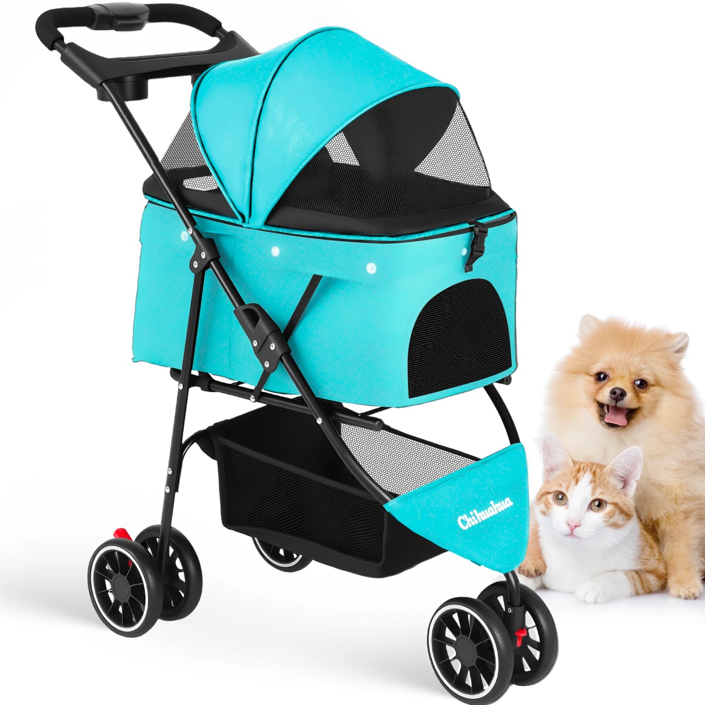 Chihuahua Pet Stroller Portable Foldable Dog Cat Carrier Travel