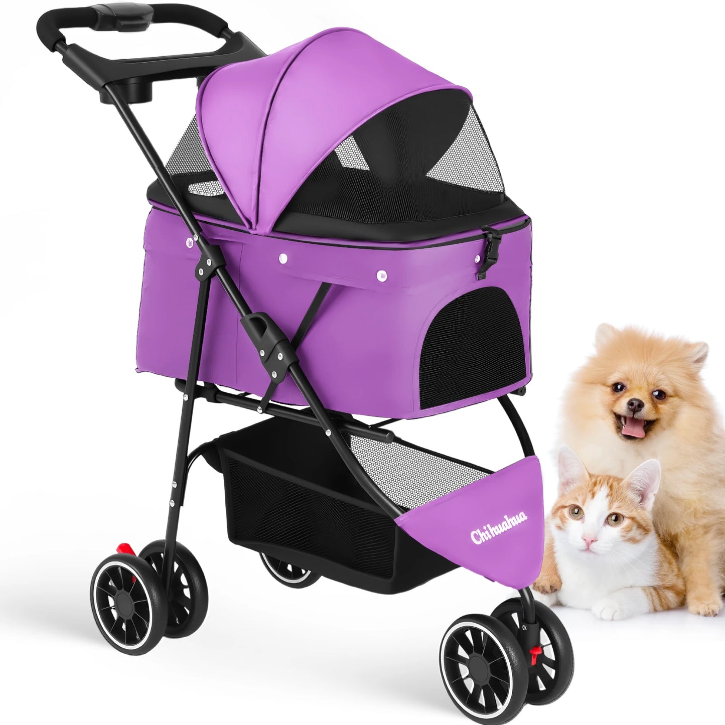 Chihuahua Pet Stroller Portable Foldable Dog Cat Carrier Travel