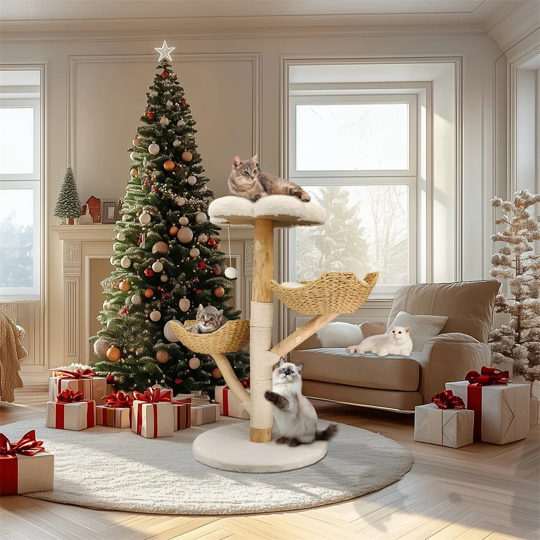 BINGOPAW Modern Cat Tree Climbing Furniture With Scratching Post