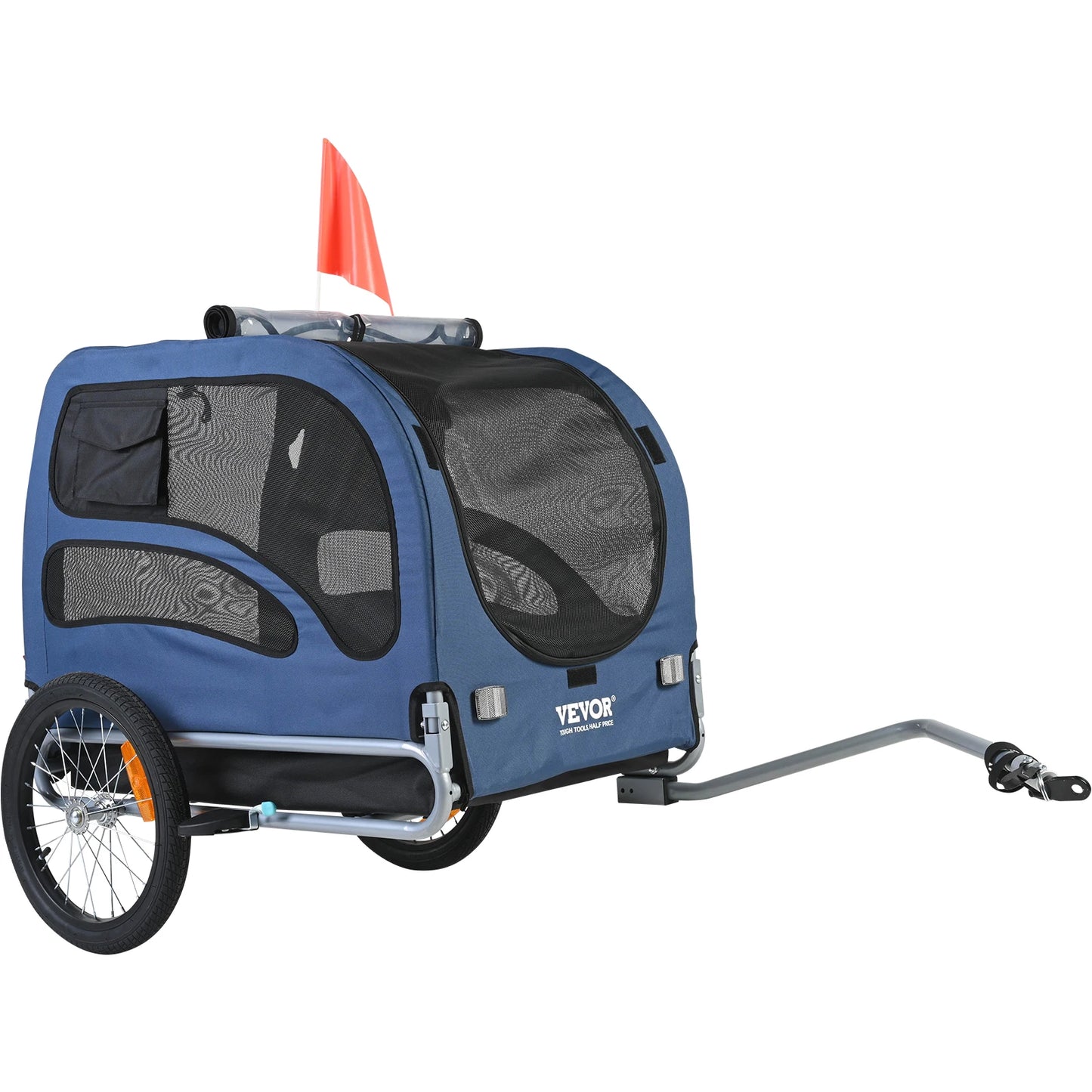 Pet Bike Trailer Carrier for Dogs 100 Lb Capacity Reflectors