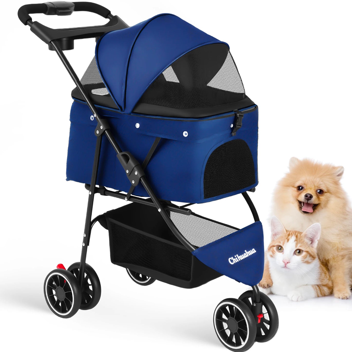 Chihuahua Pet Stroller Portable Foldable Dog Cat Carrier Travel