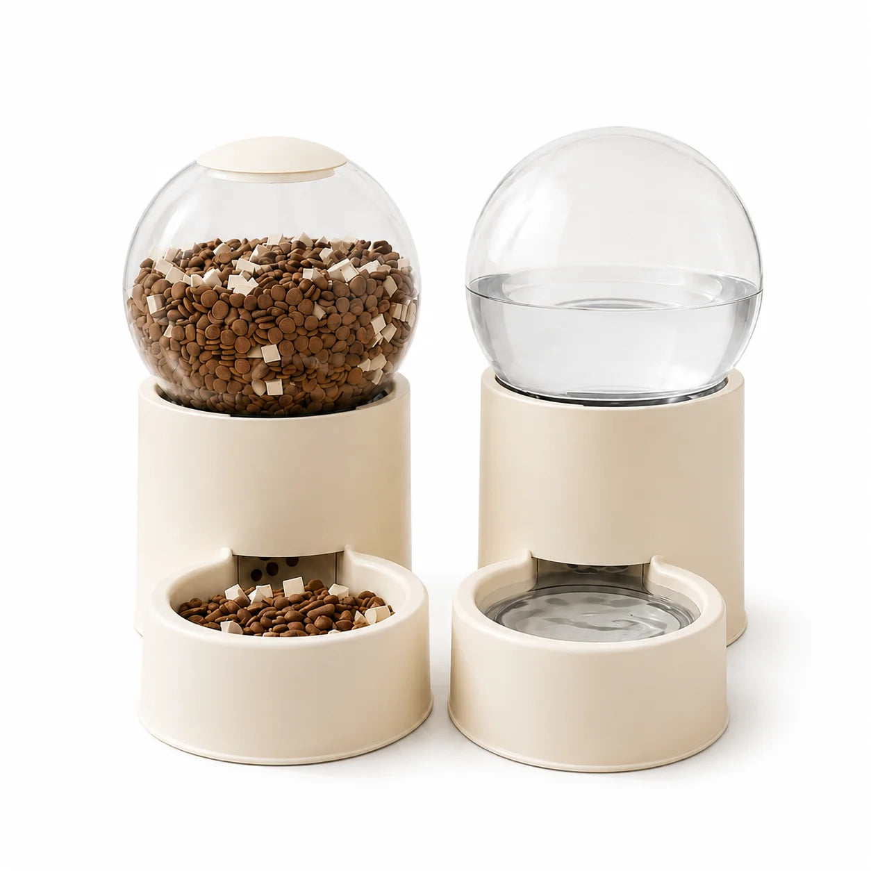 Automatic Gravity Feeder And Water Dispenser For Cats Spill Proof