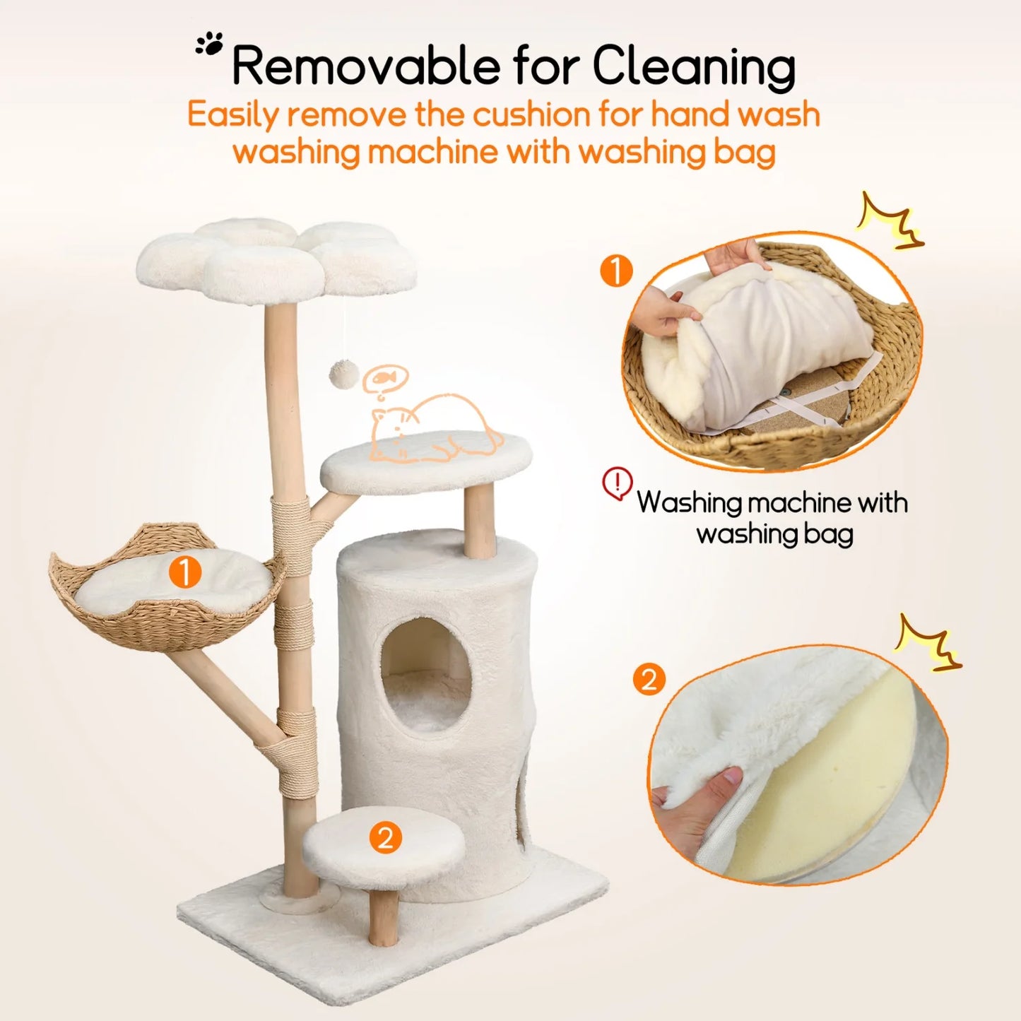 BINGOPAW Cat Tree Activity Tower for Indoor Pets Scratching Posts