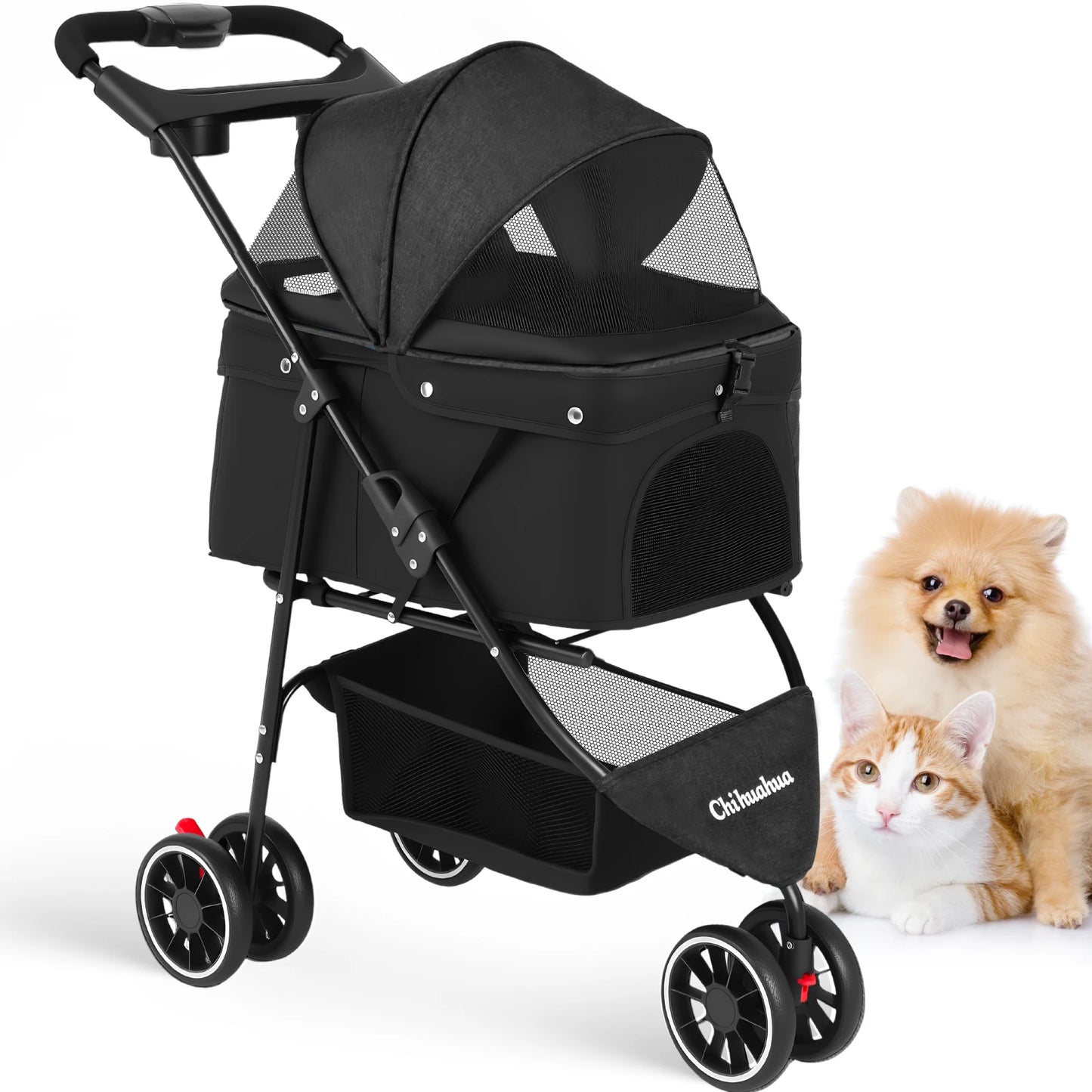 Chihuahua Pet Stroller Portable Foldable Dog Cat Carrier Travel