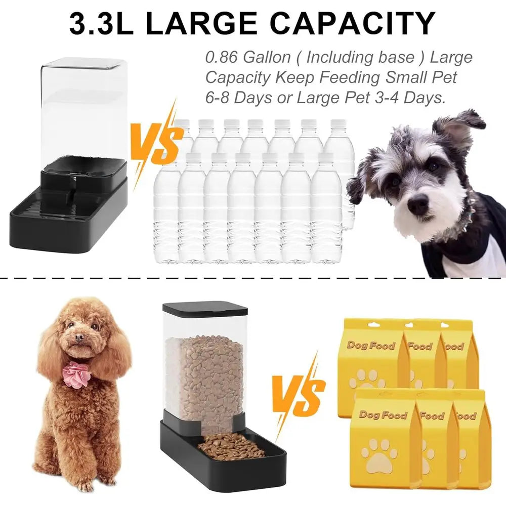 Automatic Cat Feeder And Water Dispenser Set For Cats And Small Medium Dogs