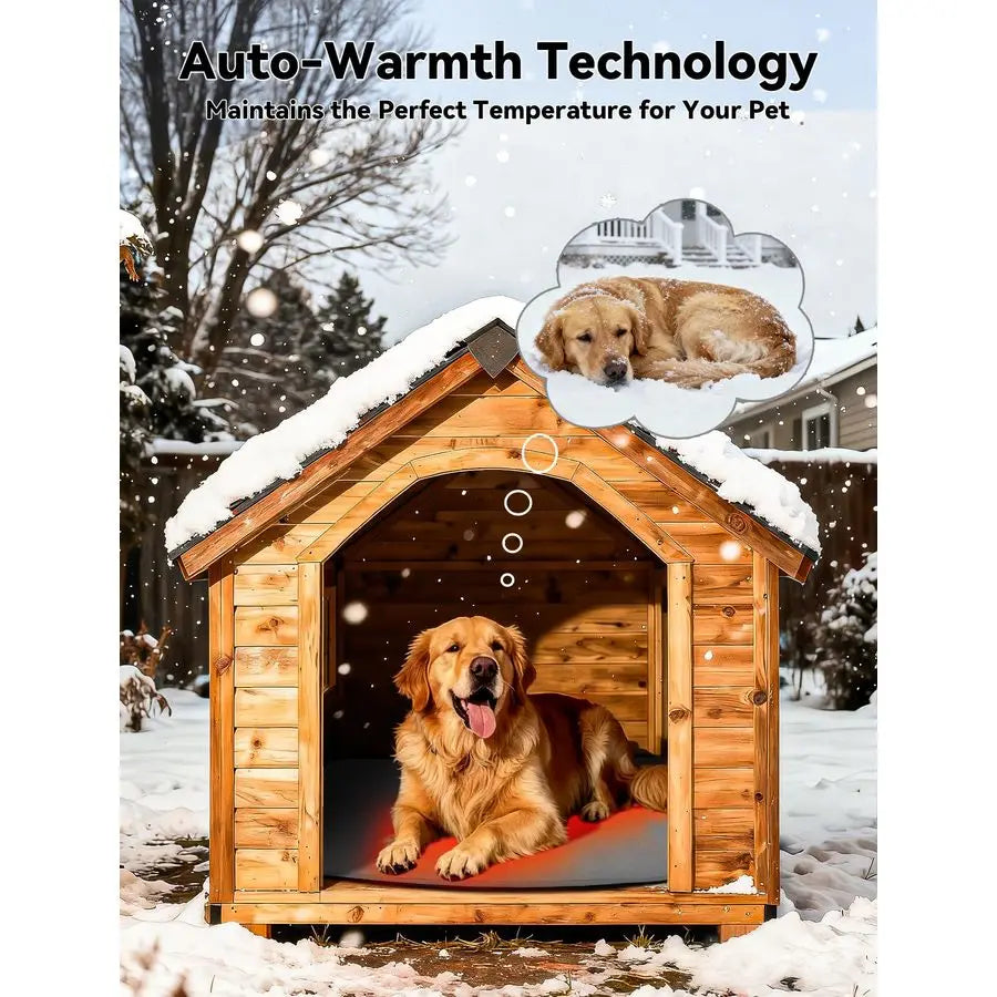 Pet Heating Pad For Dogs And Cats Waterproof Outdoor Bed