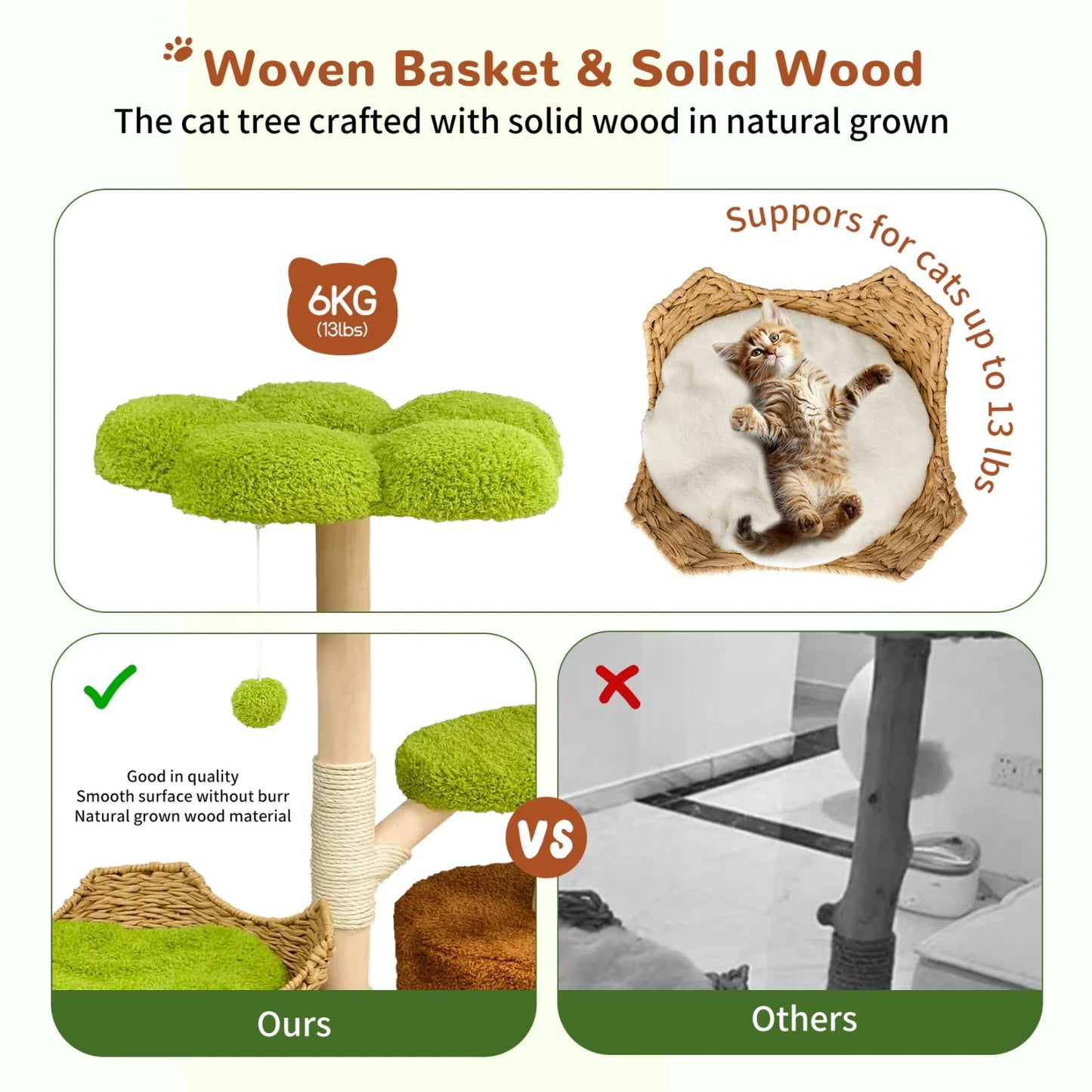 BINGOPAW Cat Tree Activity Tower for Indoor Pets Scratching Posts