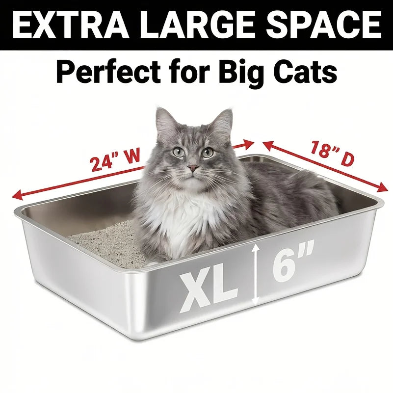 Heavy Duty Cat Litter Box For Big Cats And Rabbits