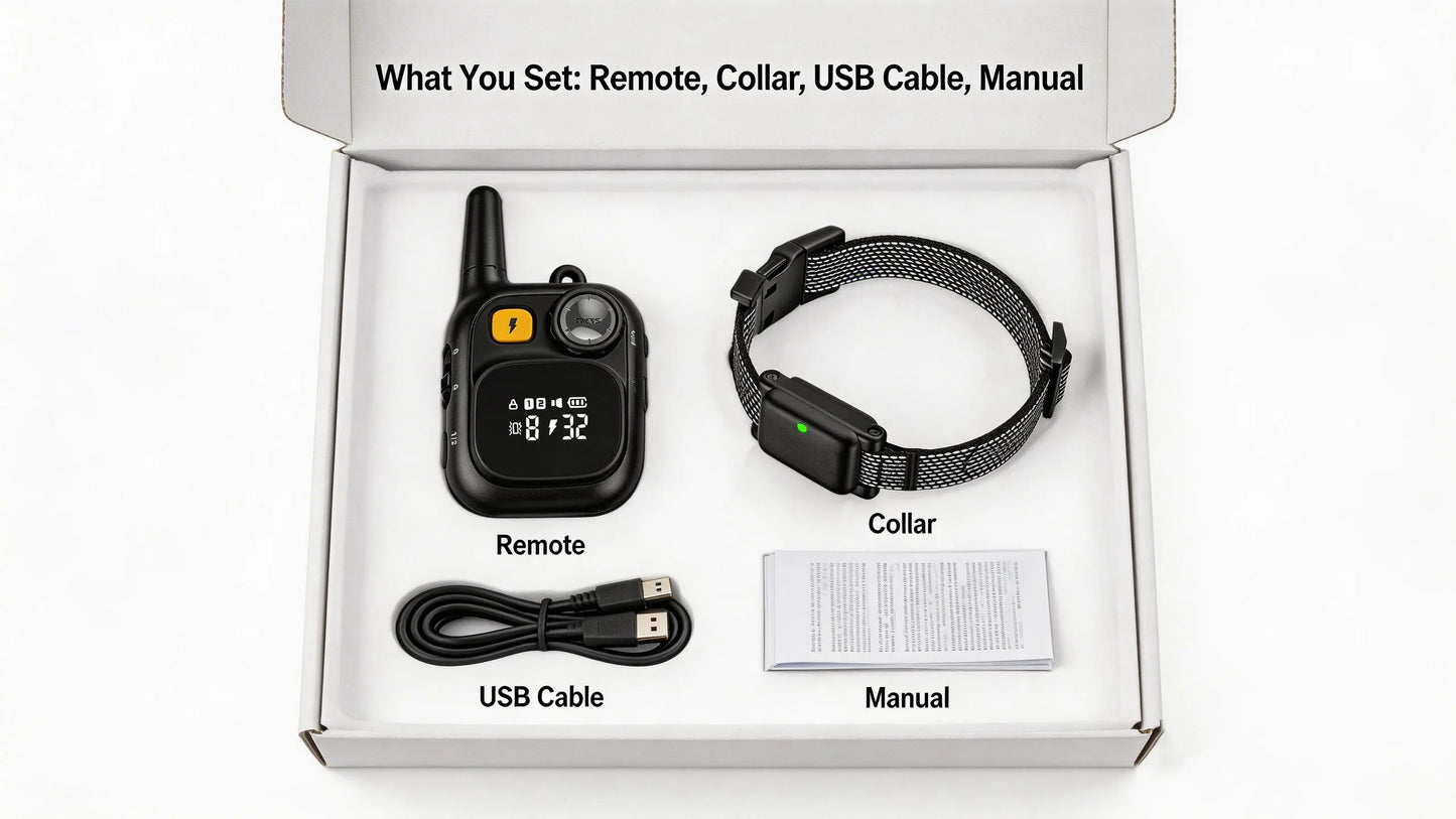 Waterproof IPX7 Dog Training Collar With Remote Three Modes