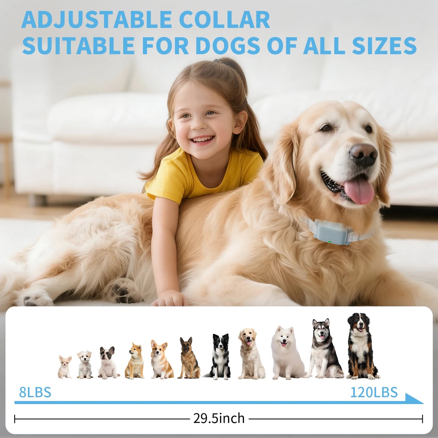 Waterproof IPX7 Dog Training Collar With Remote Three Modes