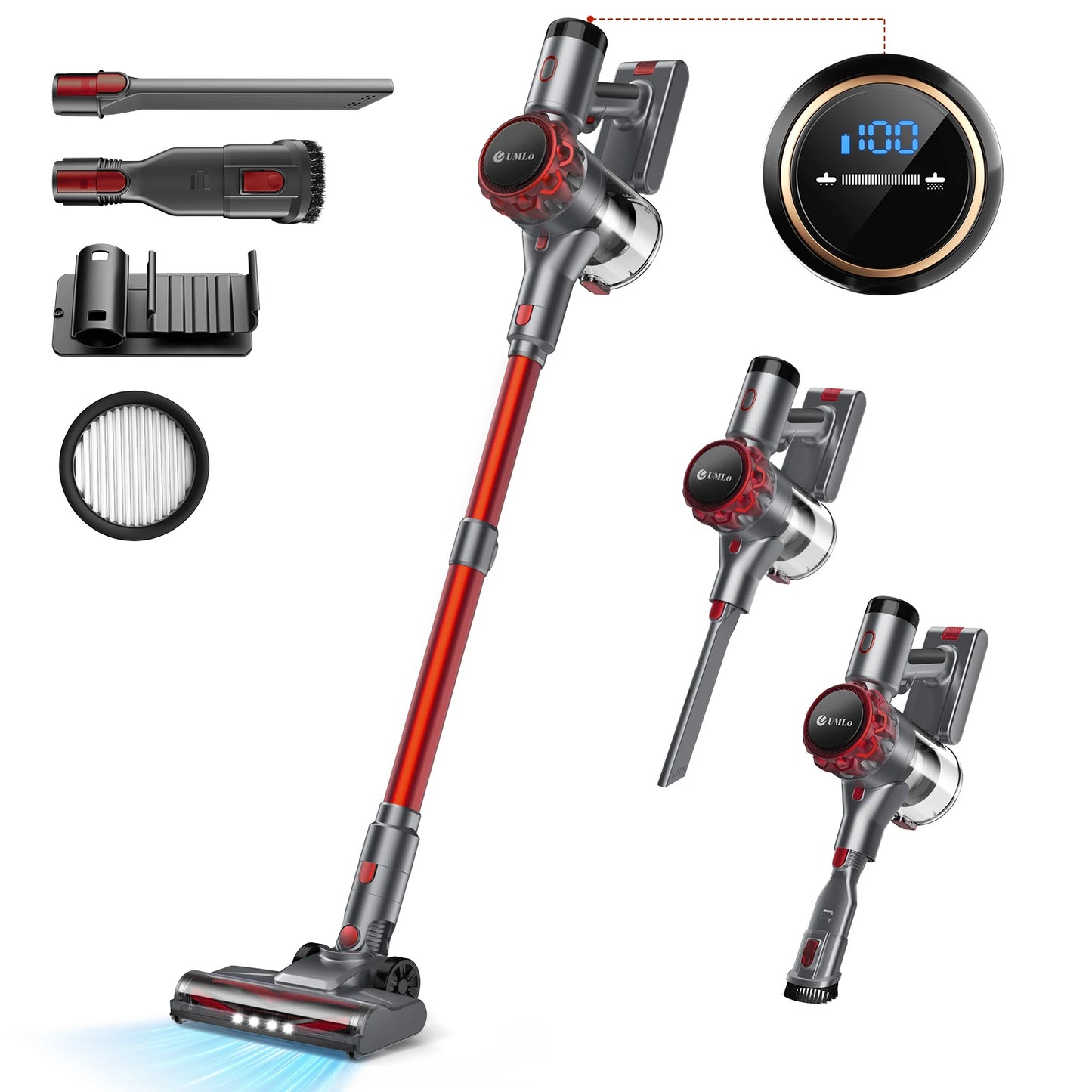 INSE Cordless Vacuum Cleaner 40KPa 55Min Runtime for Pet Hair