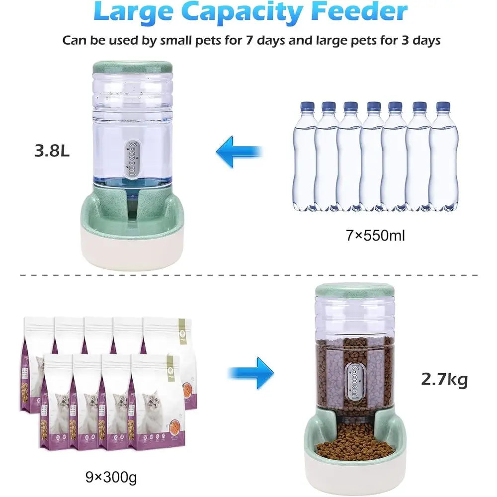 Automatic Pet Feeder And Water Dispenser For Cats And Dogs