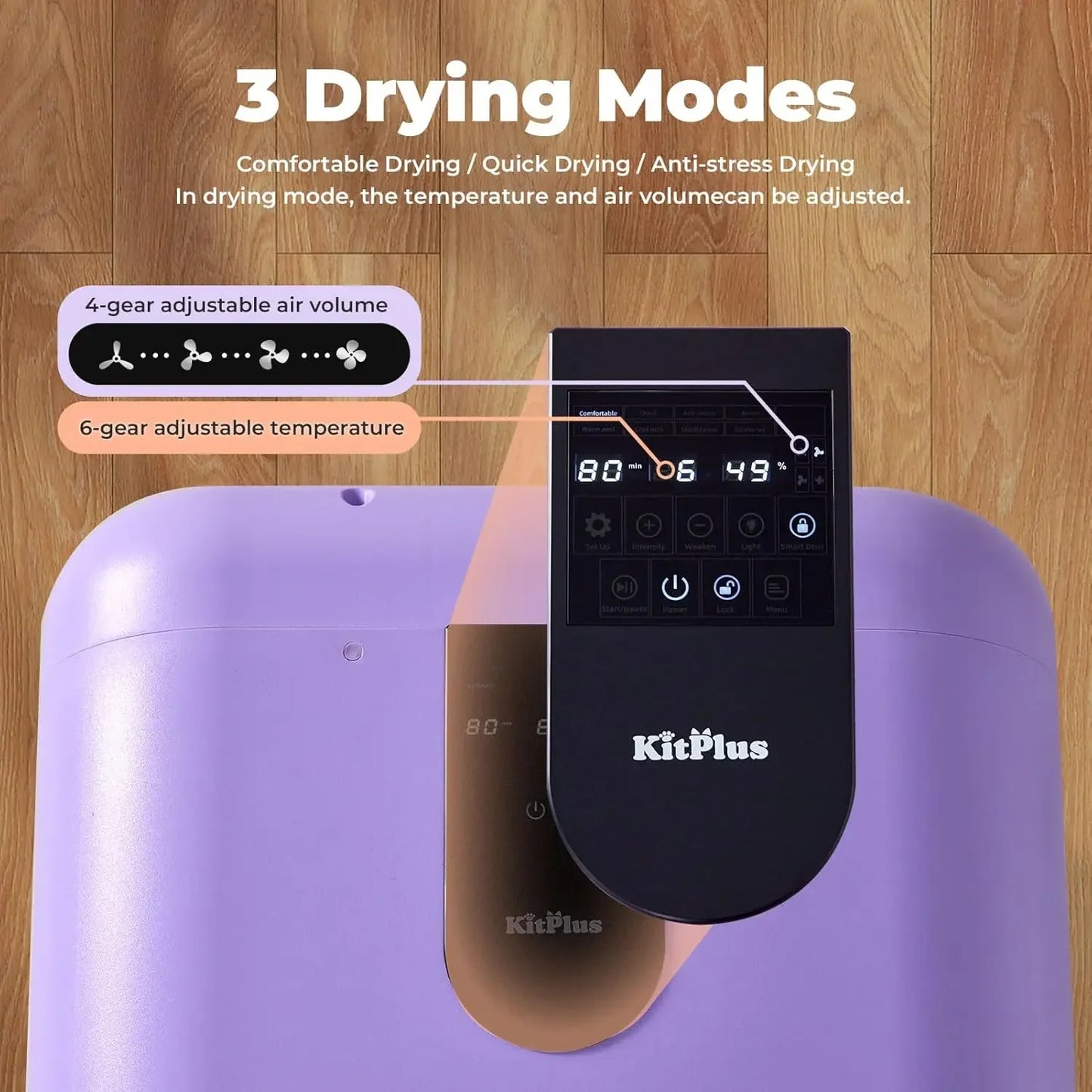 Ultra Quiet Pet Dryer Box Smart Temp Control And Lock