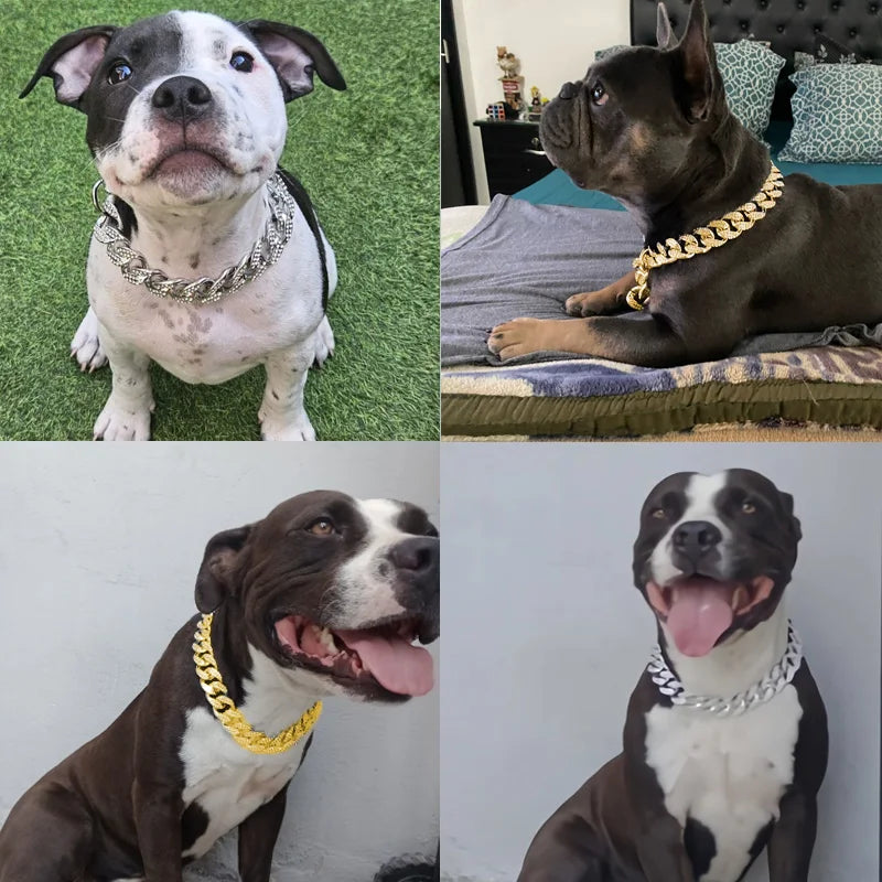 ABS Plastic Diamond Inlay Sparkle Dog Collar