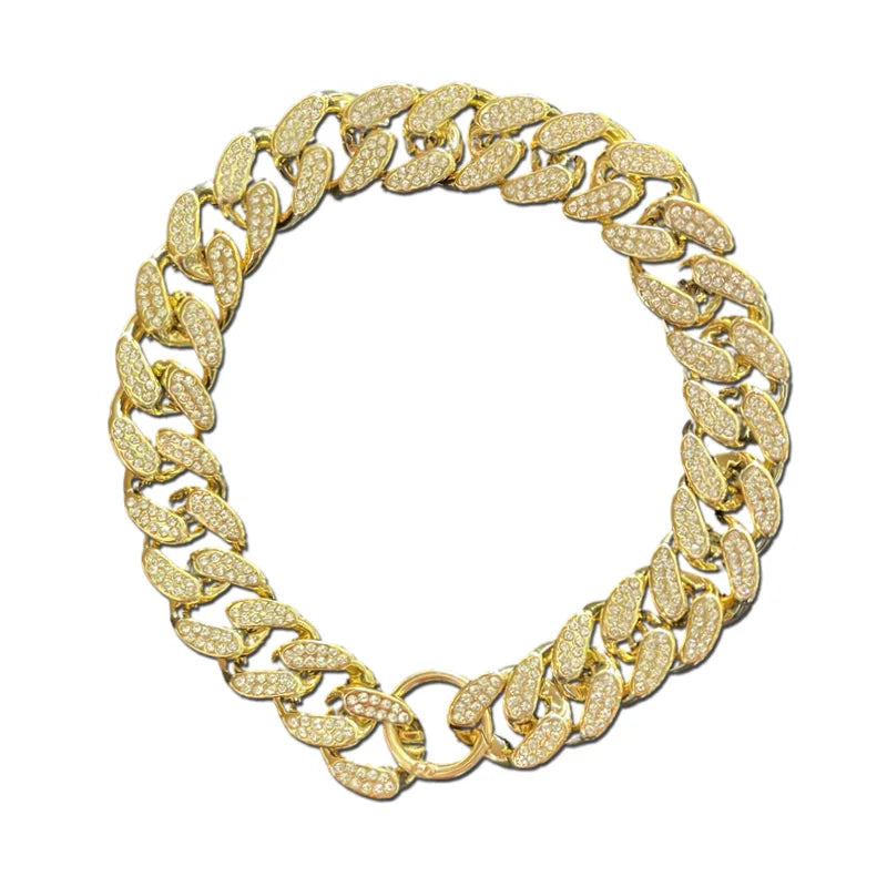 ABS Plastic Diamond Inlay Sparkle Dog Collar