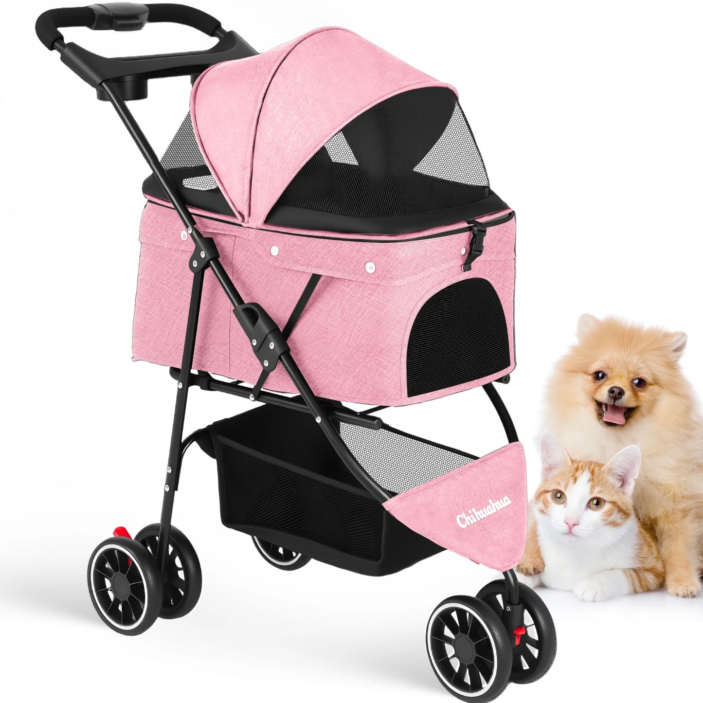 Chihuahua Pet Stroller Portable Foldable Dog Cat Carrier Travel