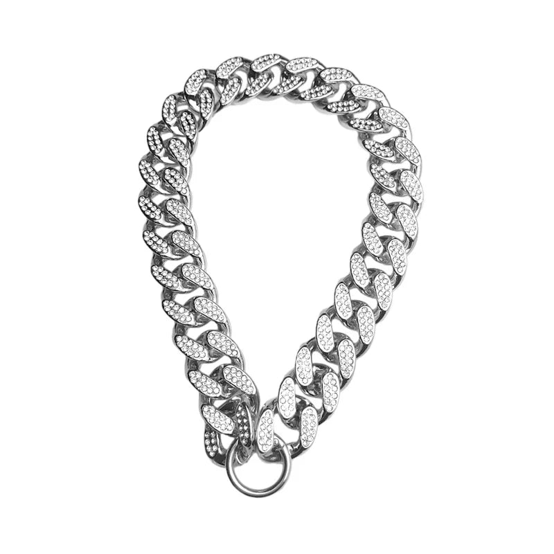 ABS Plastic Diamond Inlay Sparkle Dog Collar